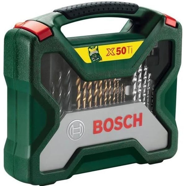 Bosch skruvborrkombinationssats - X-Line titanborr och bitssats, 50 stycken