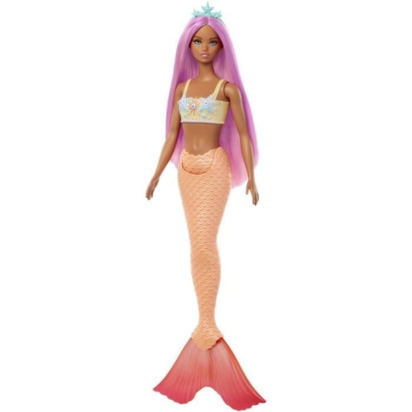 Barbie - Havsfruar med färgglada hår och fenor samt hårband HRR05
