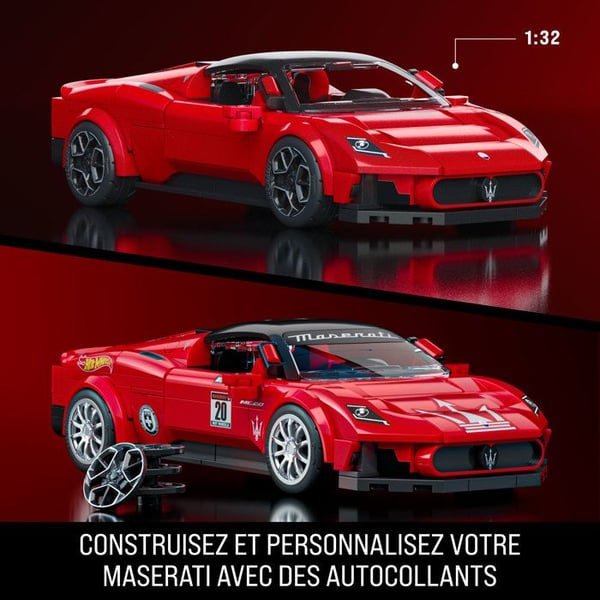 Hot Wheels - Byggsats Maserati MC20 Mattel Brick Shop - Mattel Brick Shop - JFR90