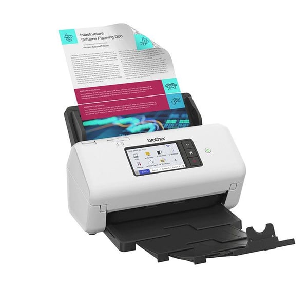 BROTHER ADS-4700 dubbelsidig kontorsdokumentskanner - 40 sid/min/80 sid/min - Ethernet, Wi-Fi, Wi-Fi Direct