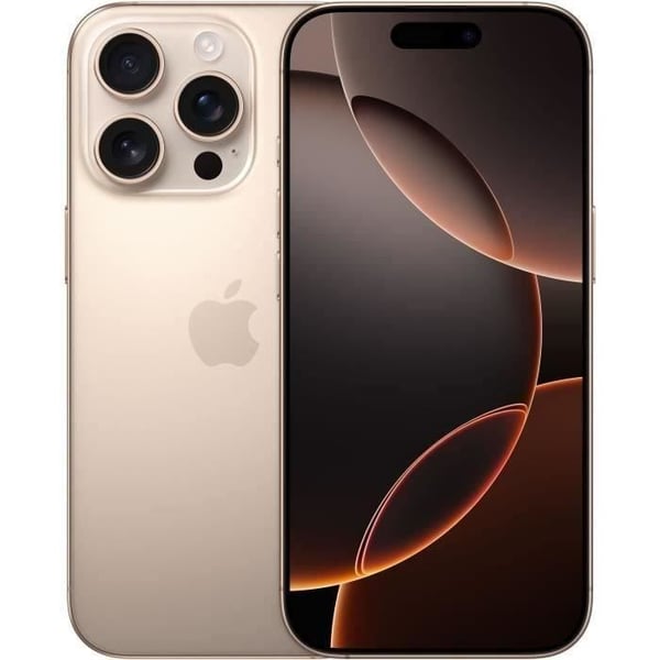 APPLE iPhone 16 Pro 256GB Öken Titanium (2024) - Rekonditionerad - Acceptabelt skick