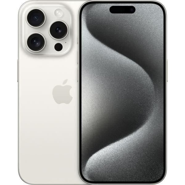 APPLE iPhone 15 Pro 128GB White Titanium (2023) - Begagnad - Bra skick