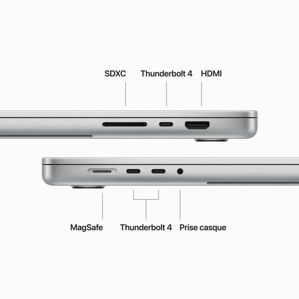 Apple - 16" - MacBook Pro M3 Pro (2023) - RAM 18Go - Lagring 512Go - Silver - Azerty (2023) - Rekonditionerad - Skick korrekt