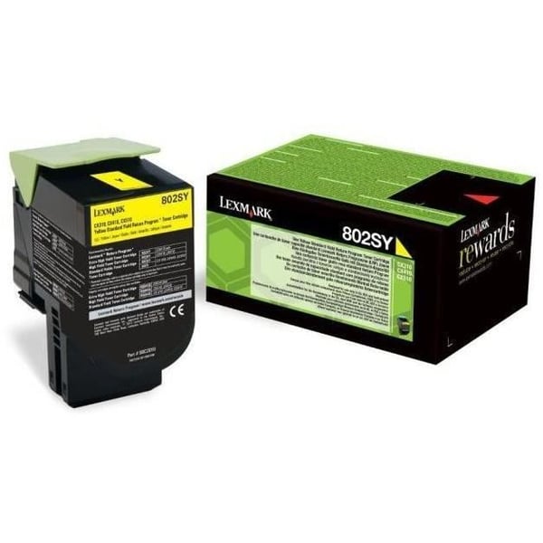 Lexmark 802SY gul tonerkassett - 80C2SY0 - upp till 2 000 sidor