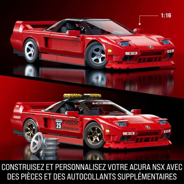 Hot Wheels - 90-luvun Acura NSX Rakennussarja - Mattel Brick Shop - JFT17