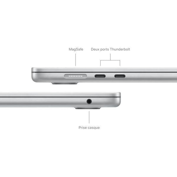 Apple - 15'' MacBook Air M3 - 16Go - 256Go - CPU 8 kärnor - GPU 10 kärnor - Midnight (2024) - Återvunnen - Mycket bra skick