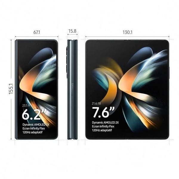 SAMSUNG Galaxy Z Fold4 512GB 5G Antracit - Begagnad - Mycket bra skick