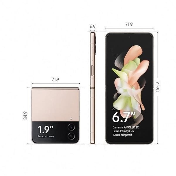 SAMSUNG Galaxy Z Flip4 128GB 5G Rose Gold - Begagnad - Mycket bra skick