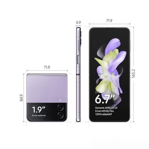 SAMSUNG Galaxy Z Flip4 512 GB Lavendel - Begagnad - Mycket bra skick
