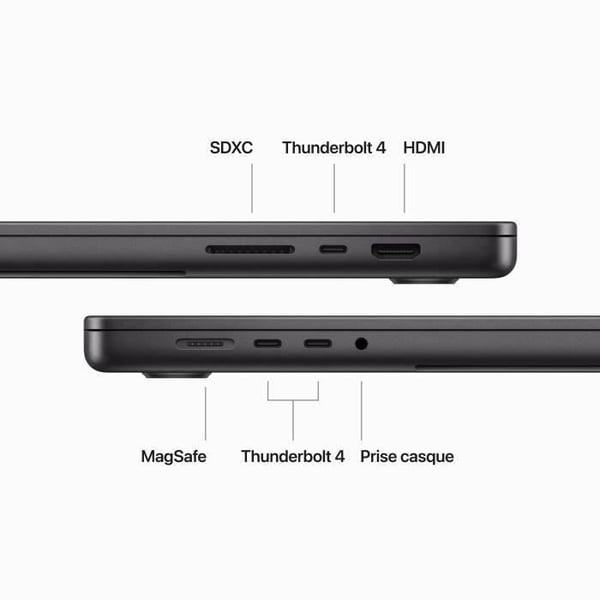 Apple - 16" - MacBook Pro M3 Max (2023) - RAM 36Go - Lagring 1To - Svartex svart - Azerty - Begagnad - Mycket bra skick