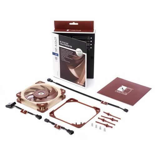 NOCTUA NF-A12 x 25 ULN Series A-fläkt med flödeskanaler 120 x 120 x 25 mm - 3-stift - SS02 - 1200 RPM