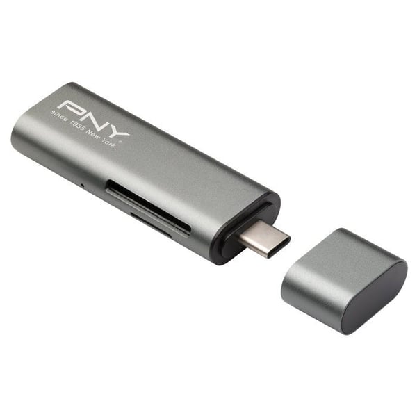 Kortläsare - PNY - R-TC-UA-3N1E01-RB - USB 3.1 och USB-C - Kompakt design - Snabb anslutning