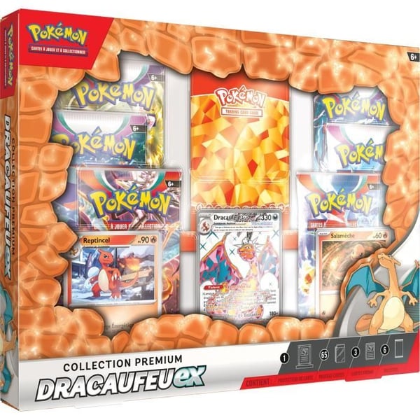 Charizard ex Premium Box - Pokémon - ASMODEE - Samlarkort - Barn - 6 år gammal