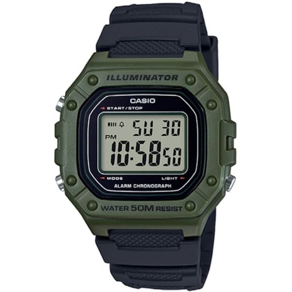 CASIO Sportklocka W-218H-3AVEF - Herr - Khakigrön - 5 bar