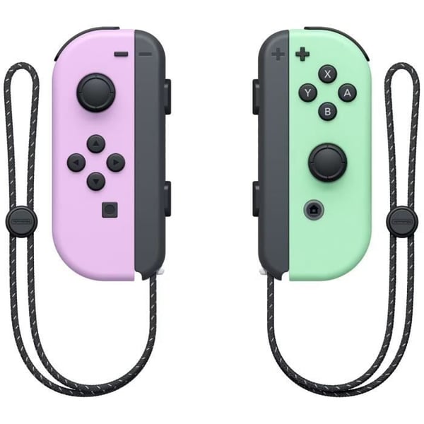 Ett par Pastell Purple & Pastel Green Joy-Con-kontroller för Nintendo Switch