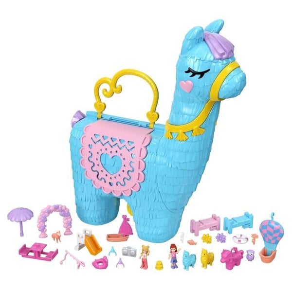 Polly Pocket-Pyjamas Party-Large Lama Surprises Box, från 4 år gammal HHX74