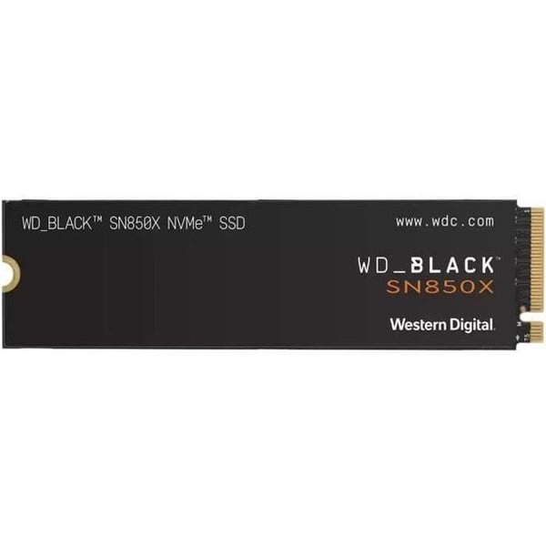 WESTERN DIGITAL SN850X kiintolevy - NVME SSD - 2TB sisäinen - M2-muoto jäähdyttimellä - Musta