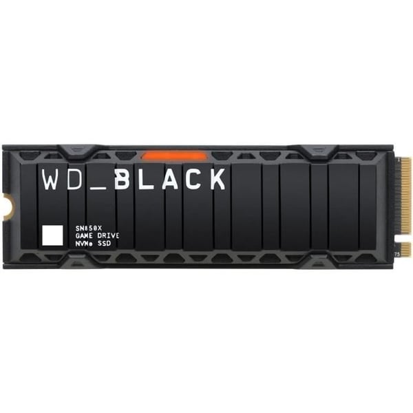 WESTERN DIGITAL SN850X hårddisk - NVME SSD - 1TB intern - M2-format med kylfläns - Svart