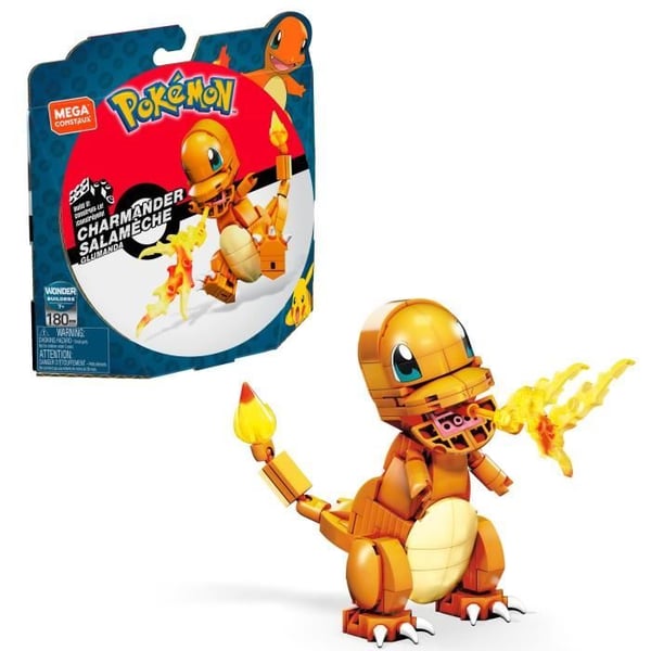 Mega Construx - Pokémon Charmander att bygga - Byggstenar - från 7 år och uppåt GKY96