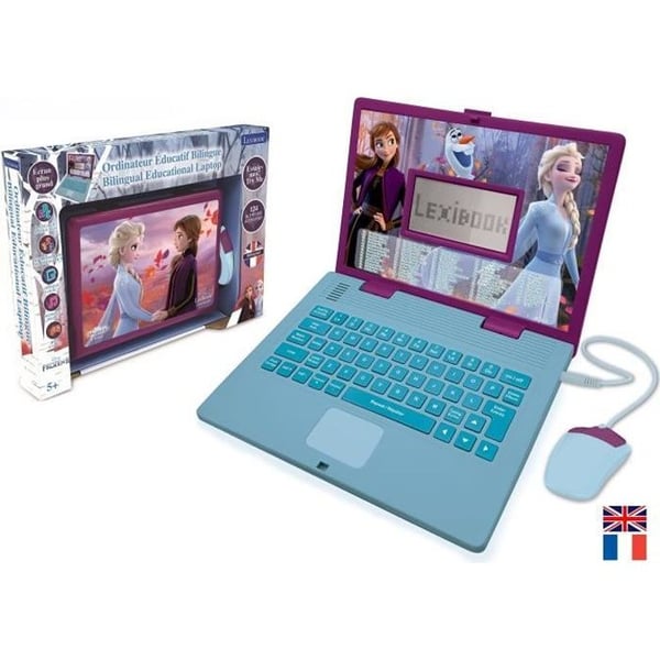 LEXIBOOK - Bilingual utbildningsdator Frost - 124 aktiviteter (Franska/Engelska) - Från 4 år