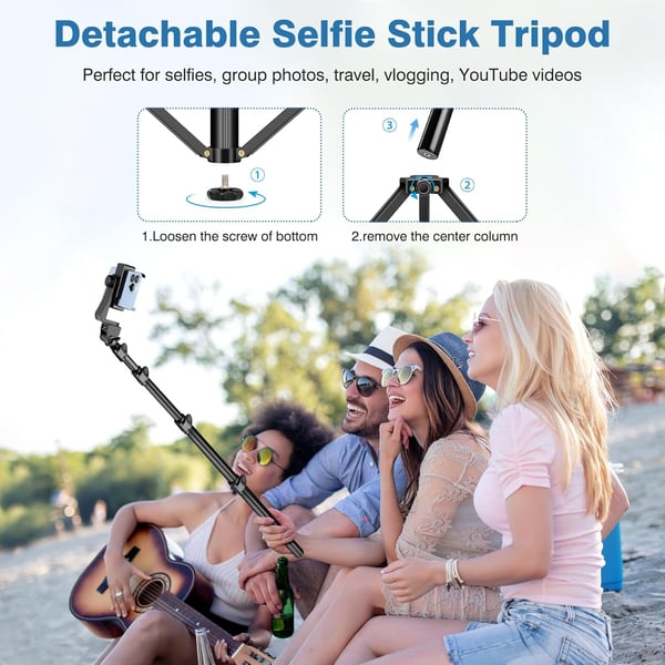 Mobilholder med Selfiestang & Bluetooth-fjernkontroll – perfekt for foto & video