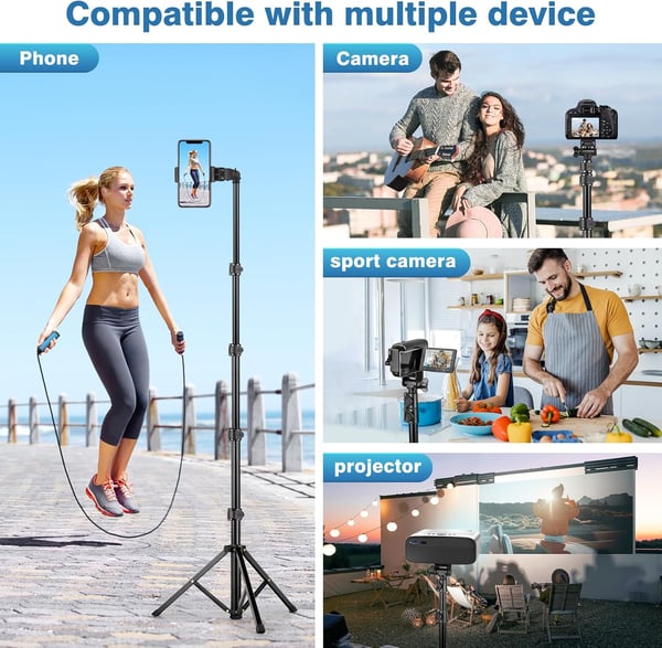 Mobilstativ med Selfiepinne & Bluetooth-fjärr – perfekt för foto & video