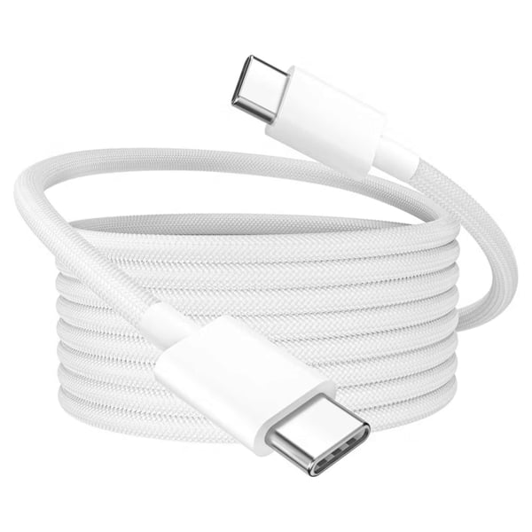 USB-C kabel 2 m – Hurtig opladning 60W, Nylonflettet USB-C til USB-C
