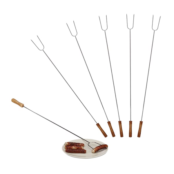 BBQ Grillspett Set, 2x5x80 cm, Rostfritt Stål, Kodustaar