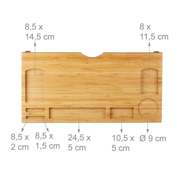Monitorstander, Bambus, 9x60x30 cm, Natur, Kodustaar