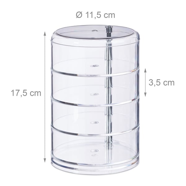 Kosmetikorganisator, 17,5x11,5x11,5 cm, Transparent, Kodustaar