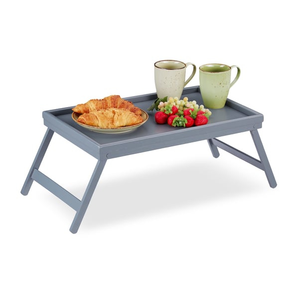 Frukostbricka, 22x63,5x31 cm, Grå, Bambuträ, Kodustaar Frukostbricka, 22x63,5x31 cm, Grå, Bambuträ, Kodustaar