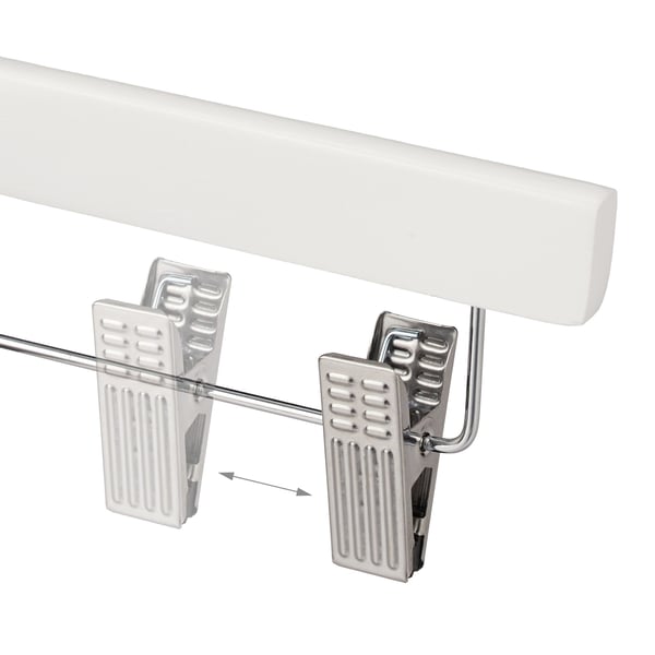 Byxhängare set, trä, 16x35.5x2.5 cm, vit, Kodustaar