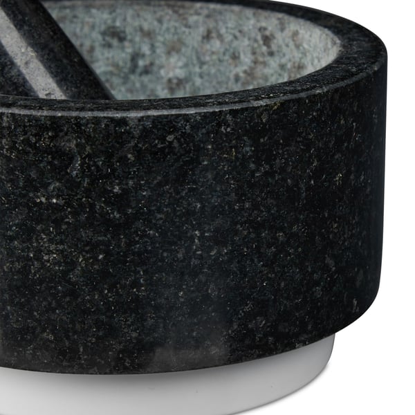 Mortel och stöt, Granit, 8.5x14 cm, Svart, Kodustaar