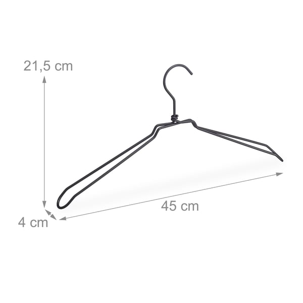 Garderobhängare set, 21.5x45x4 cm, Svart, Kodustaar