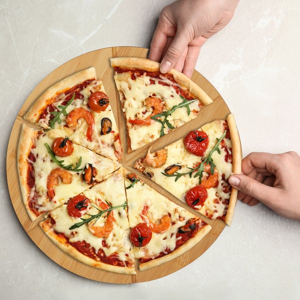 Pizzaserveringsbräda, 2 delar, 1,5x33 cm, Natur, Kodustaar