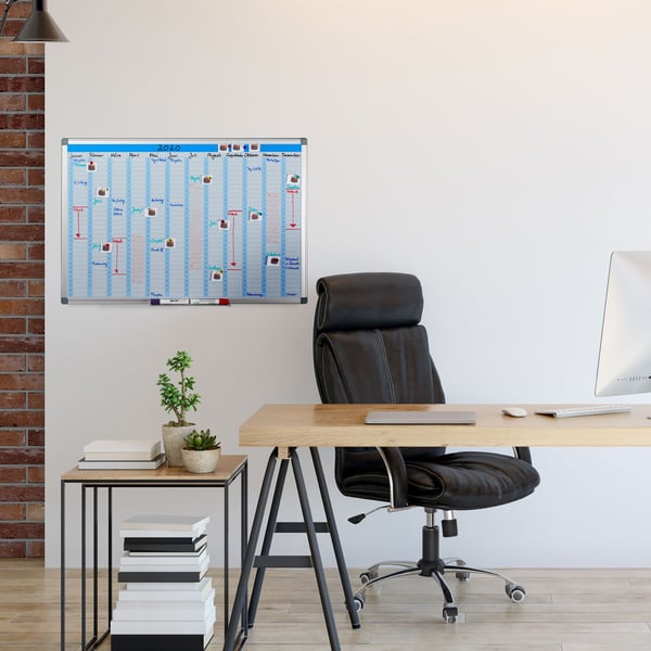 Whiteboard, Magnetisk Planerare, 60x90x5 cm, Vit, Kodustaar