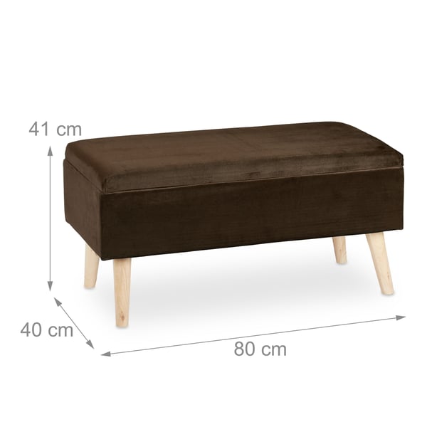 Opbevaringsbænk med ottoman, 80x40x41 cm, Kodustaar