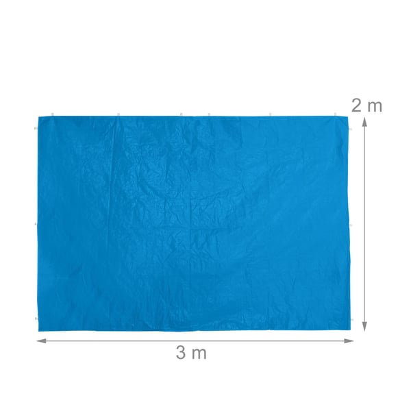 Sidopaneler till paviljong, set om 2, 300x200 cm, blå, Kodustaar