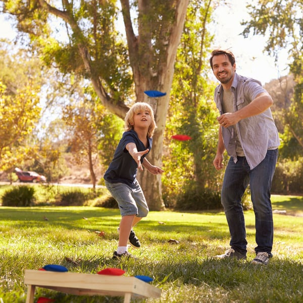 Bean Bag Toss spil, 18x29x58 cm, flerfarvet, Kodustaar