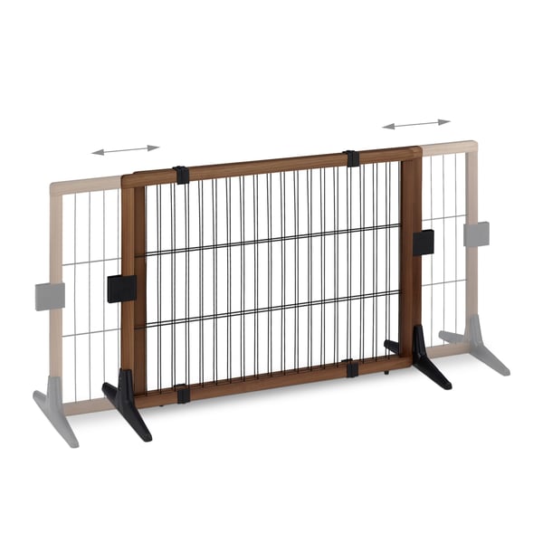 Sikkerhedsgitter, 71x107x44 cm, Brun, Sort, Træ, Kodustaar