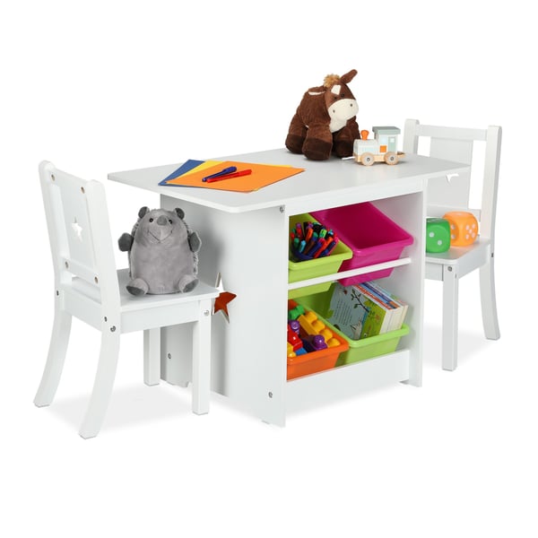 Barnmöbelset, 75x46x52 cm, Vit, Kodustaar Barnmöbelset, 75x46x52 cm, Vit, Kodustaar