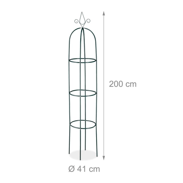Trädgårdsobelisk set, 200x41 cm, Grön, Kodustaar