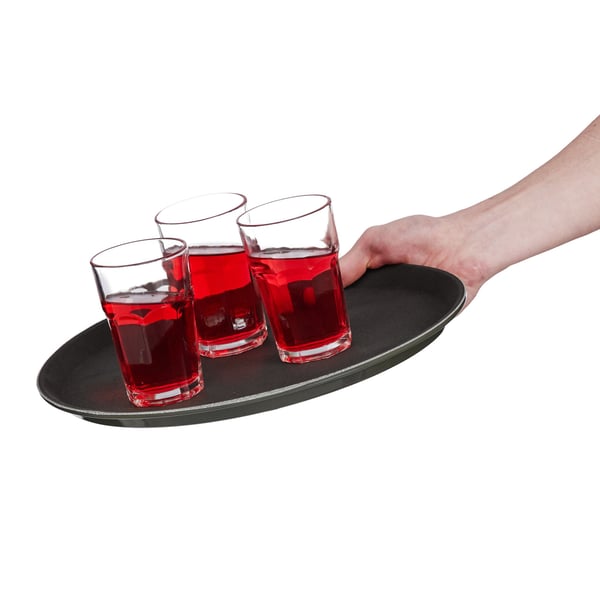 Serveringsbricka set, 2x35 cm, Svart, Plast, Kodustaar