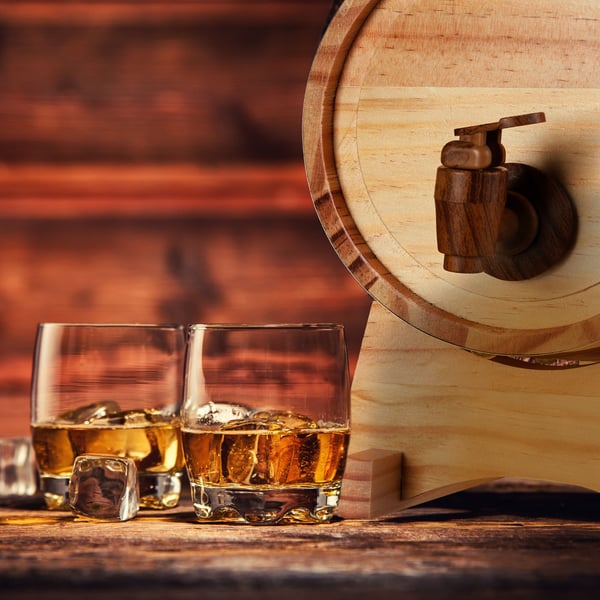 Whiskyfad, Træ, 25x18.5x27 cm, Natur, Kodustaar