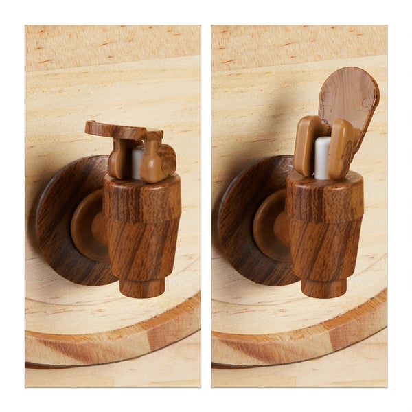 Whiskyfad, Træ, 25x18.5x27 cm, Natur, Kodustaar