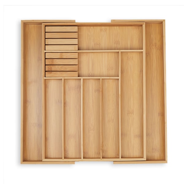 Bestickslåda, Bambu, 5.5x45x44.5 cm, Natur, Kodustaar