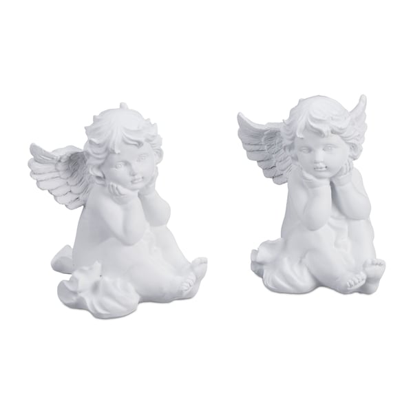 Enkeli figuuri, 10x7x9 cm, valkoinen, Kodustaar