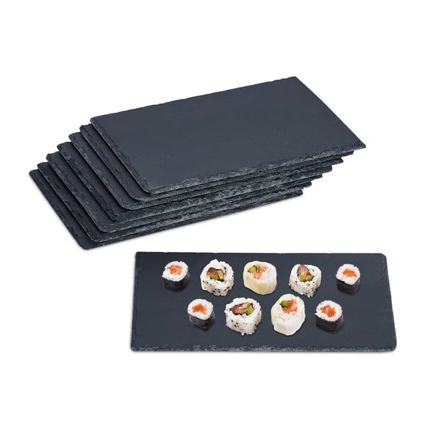 Skifferfat set, 26x16 cm, Antracit, Kodustaar Skifferfat set, 26x16 cm, Antracit, Kodustaar