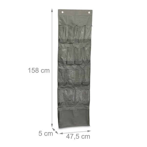 Hängande skoförvaring, 158x47,5x5 cm, Grå, Kodustaar