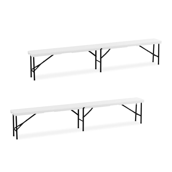 Bänkbord Set, 43x240x30 cm, Vit, Kodustaar